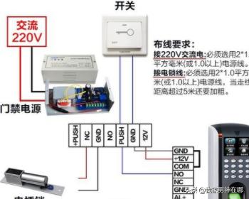 门禁一体机 门禁一体机接线图