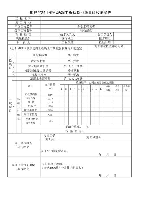 检验批质量验收记录表格模板：图片与下载指南