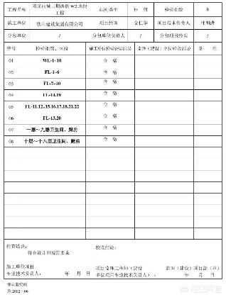 检验批质量验收记录表格模板图片 检验批质量验收记录表格模板图片